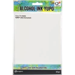 Tim Holtz Alcohol Ink White Yupo Paper - 5"X7"