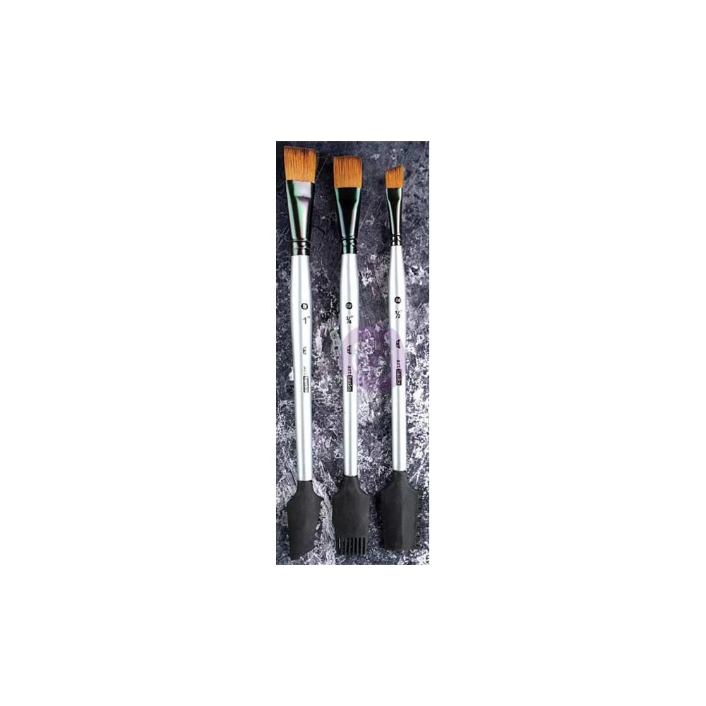 Prima Marketing Art Basics Double-Sided Texture Brushes 3 Prima Marketing Art Basics Double-Sided Texture Brushes