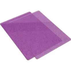 Sizzix Big Shot Cutting Pads 1 Pair - Purple W/Silver Glitter