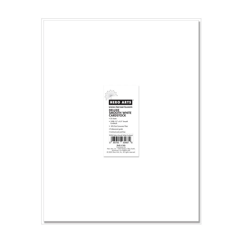 Hero Arts 100lb Deluxe Smooth Cardstock 5.5"X8.5" 25/Pkg 3 Hero Arts 100lb Deluxe Smooth Cardstock 5.5"X8.5" 25/Pkg