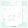 Concord & 9th Stencil 4.75"X6" 6/Pkg - Whimsical Wings -Bürobedarf Verkauf 0002168459