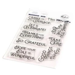 Pinkfresh Studio Clear Stamp Set 4"X6" - Wonderful Sentiments