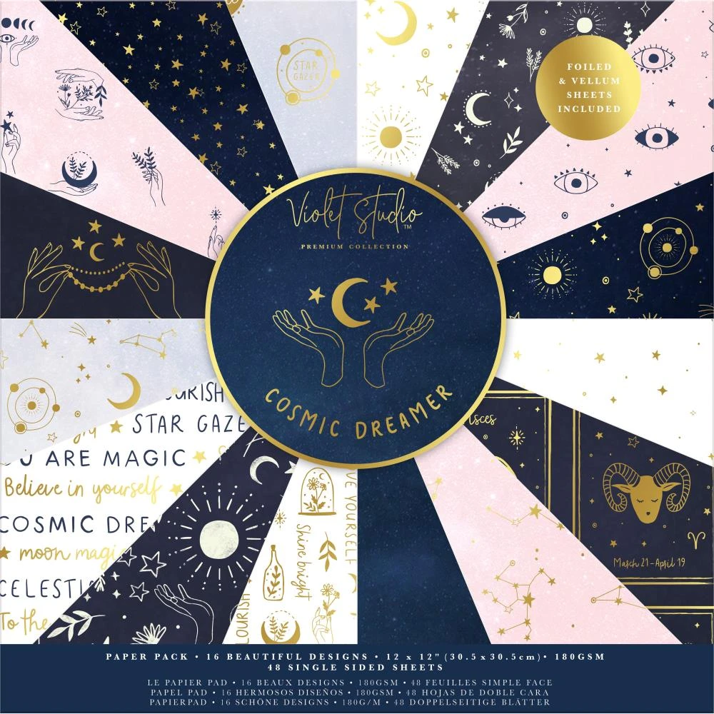 Violet Studio Single-Sided Paper Pack 12"X12" - Cosmic Dreamer 3 Violet Studio Single-Sided Paper Pack 12"X12" - Cosmic Dreamer