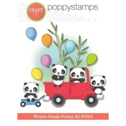 Poppystamps Stamp & Die Set - Whittle Panda Pickup