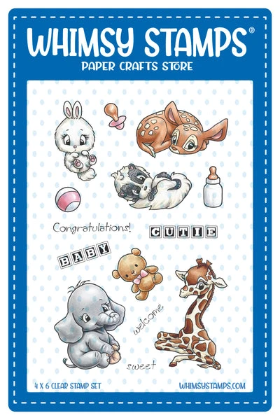 Whimsy Stamps - Critter Babies Clear Stamps 3 Whimsy Stamps - Critter Babies Clear Stamps