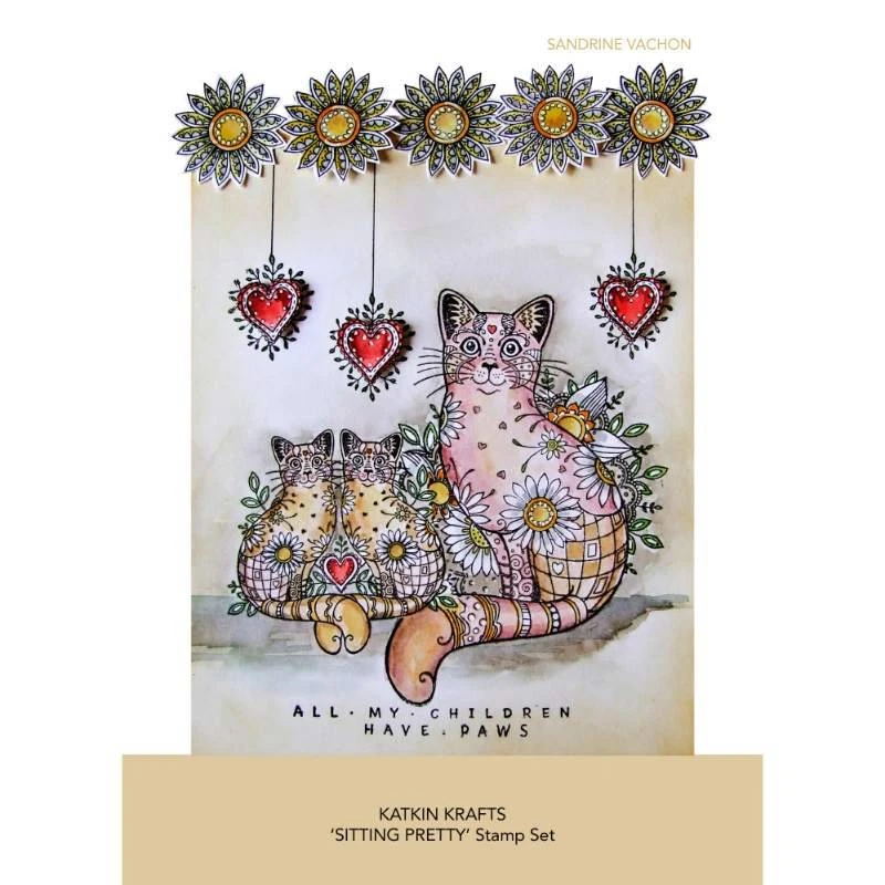 Katkin Krafts Sitting Pretty 6 In X 8 In Clear Stamp Set 4 Katkin Krafts Sitting Pretty 6 In X 8 In Clear Stamp Set – Bild 2