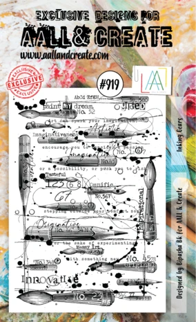 AALL & Create - Stamp Set A6 Inking Gears 3 AALL & Create - Stamp Set A6 Inking Gears
