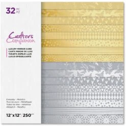 Crafter's Companion Luxury Mirror Paperpad 12x12 Everyday Metallics