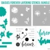 Gina K Designs - STENCIL BUNDLE- Daisies Forever Layering Stencil Bundle -Bürobedarf Verkauf daisies forever web graphic 01 01 scaled 1