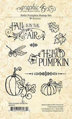 Graphic 45 - Hello Pumpkin Stamp Set 3 Graphic 45 - Hello Pumpkin Stamp Set