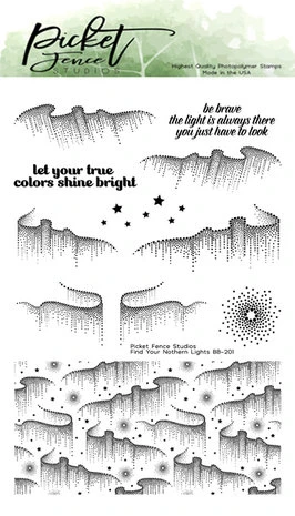 Picket Fence Studios - Find Your Northern Lights 4x6 Inch Clear Stamps 3 Picket Fence Studios - Find Your Northern Lights 4x6 Inch Clear Stamps