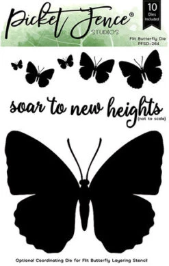 Picket Fence Studios - Flit Butterfly 4x6 Inch Metal Die