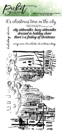 Picket Fence Studios - There's A Feeling Of Christmas 4x8 Inch Clear Stamps