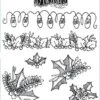 Ranger Dylusions Cling Stamp Set Christmas Holly And The Ivy