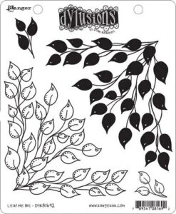 Ranger Dylusions Cling Stamp Set Leaf Me Be
