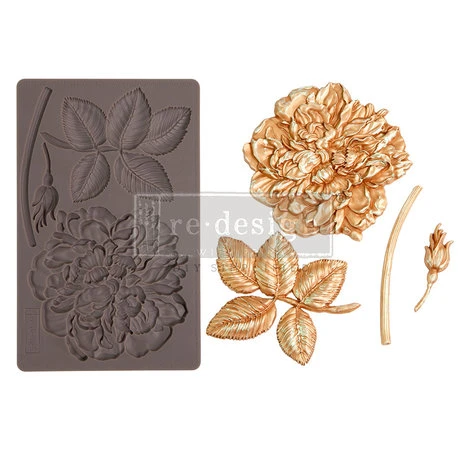 Prima Marketing Re-Design Mould - Peony Suede 5x8 Inch Decor Mould 3 Prima Marketing Re-Design Mould - Peony Suede 5x8 Inch Decor Mould