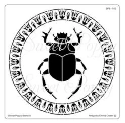 Sweet Poppy Stencil: Scarab Beetle