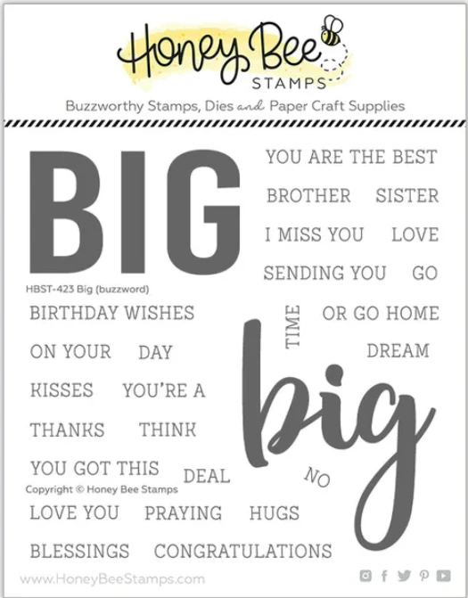 Honey Bee - Big Buzzword - 5x5 Stamp Set 3 Honey Bee - Big Buzzword - 5x5 Stamp Set