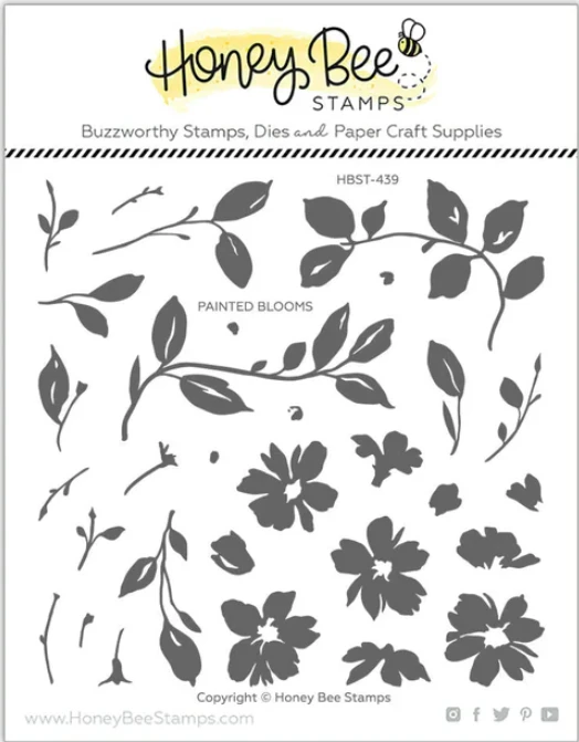 Honey Bee - Painted Blooms - 6x6 Stamp Set 3 Honey Bee - Painted Blooms - 6x6 Stamp Set