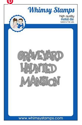 Whimsy Stamps - Haunted Word Die Set 3 Whimsy Stamps - Haunted Word Die Set