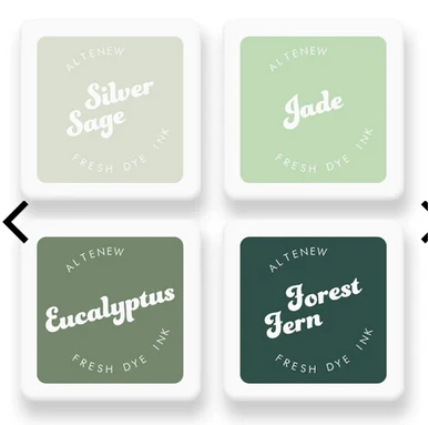 Altenew - Frosted Foliage Fresh Dye Ink Mini Cube Set 3 Altenew - Frosted Foliage Fresh Dye Ink Mini Cube Set