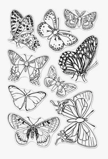 Hero Arts - Beautiful Butterflies Clear Stamp Set