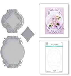 Spellbinders - Romantic Chargeour Etched Dies From Beautiful Sentiment