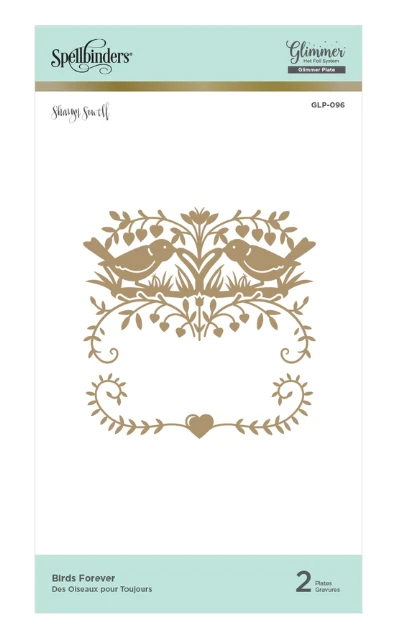 Spellbinders Birds Forever Hot Foil Plate 3 Spellbinders Birds Forever Hot Foil Plate