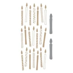 Spellbinders Birthday Candle Background Glimmer Hot Foil Plate & Die Sets