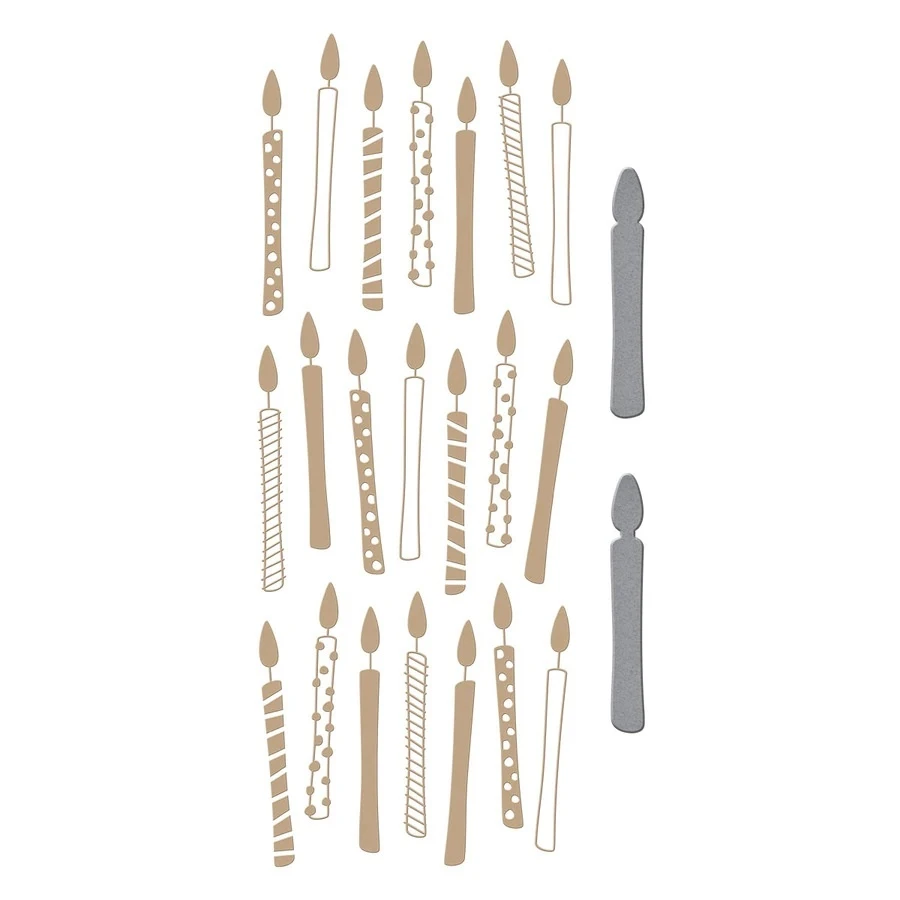 Spellbinders Birthday Candle Background Glimmer Hot Foil Plate & Die Sets 3 Spellbinders Birthday Candle Background Glimmer Hot Foil Plate & Die Sets