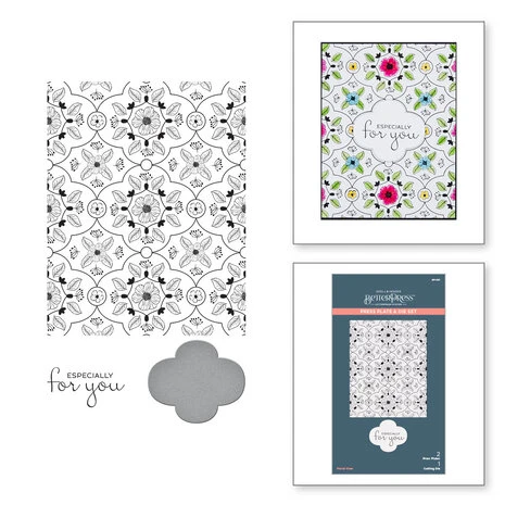 Spellbinders -BetterPress - Floral View Press Plate & Die Set 3 Spellbinders -BetterPress - Floral View Press Plate & Die Set