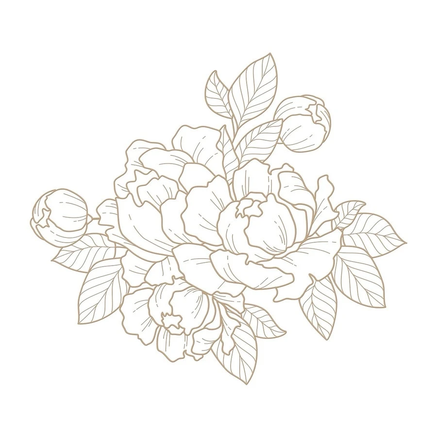 Spellbinders Glimmering Peony Glimmer Hot Foil Plate 3 Spellbinders Glimmering Peony Glimmer Hot Foil Plate