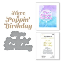 Spellbinders - Glimmering Poppin' Birthday Hot Foil Plate & Die Set
