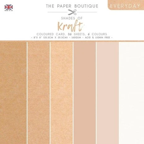 Everyday Shades Of Kraft 8x8 Inch Coloured Card Pack 3 Everyday Shades Of Kraft 8x8 Inch Coloured Card Pack