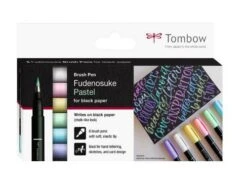 Tombow® Tombow Brush Pen Fudenosuke Soft-pastell Für Schwarzes Papier 6 St